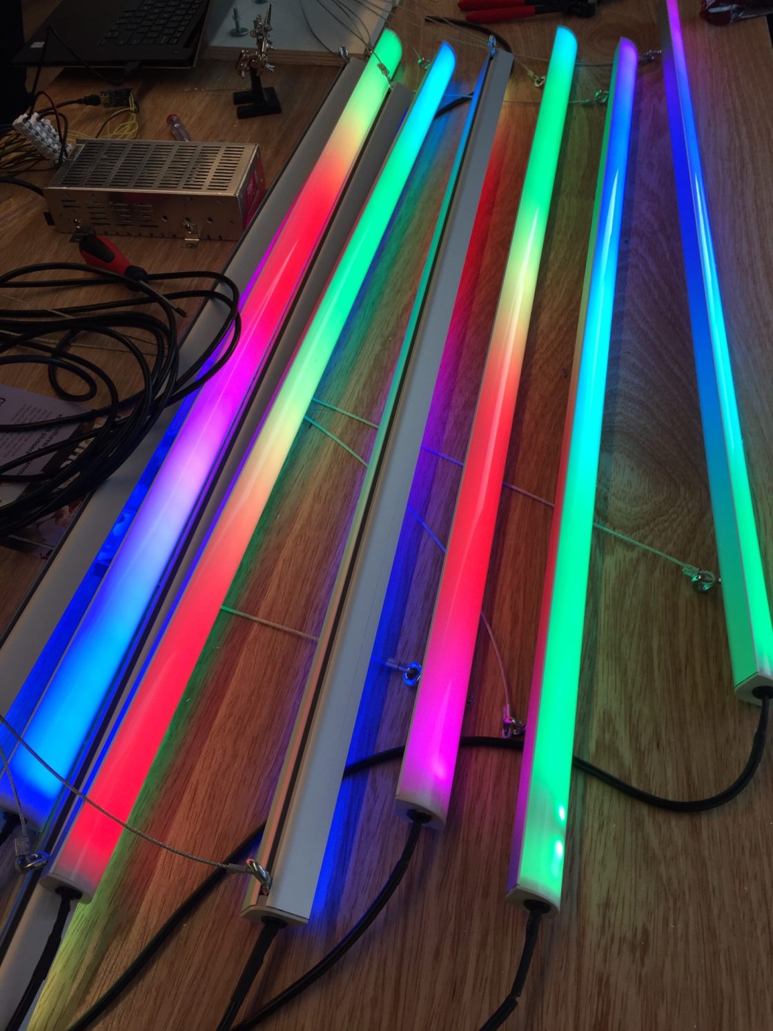 prototype van LED lichtbuizen