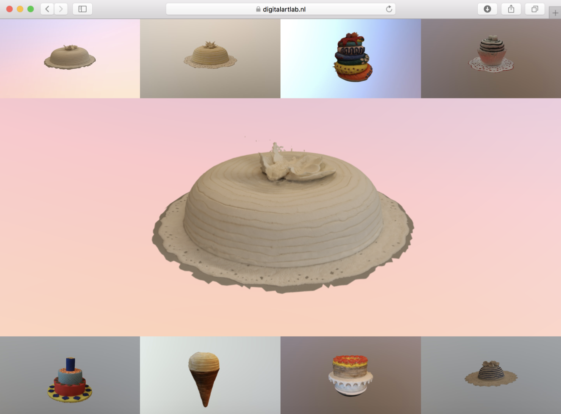 3D gescande gebakjes voor IJs, taart en gebak expoasitie