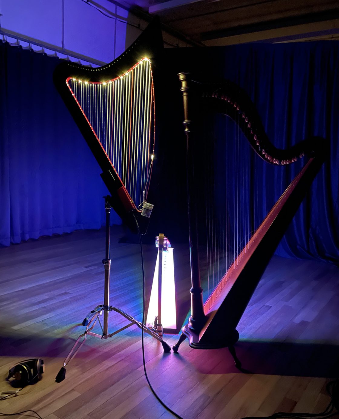 harpen met licht